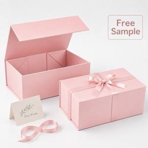 Caja de Regalo Magnética Plegable de Lujo Rosa con Logotipo Personalizado, Caja de Cartón con Cierre Magnético para Zapatos, Ropa y Prendas de Vestir - Product Image 1