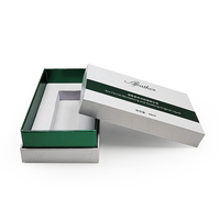 Boîte cadeau cosmétique rigide de luxe avec logo personnalisé et insert floqué pour sérum de soin de la peau, emballage d'huile essentielle