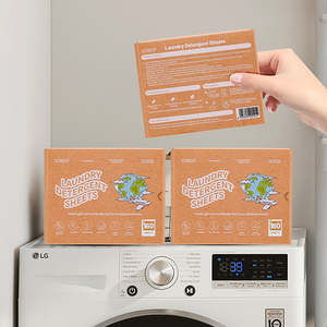 Feuille de papier pour détergent à <span class=keywords><strong>lessive</strong></span> biodégradable et écologique taille de voyage feuille de savon à <span class=keywords><strong>lessive</strong></span> à base d'enzymes organiques - Product Image 3