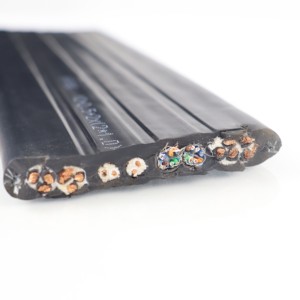 Maßgefertigtes Mehradriges Kupferkabel 10 AWG Flexibles Flachkabel Spezielle Elastische Isolierung für Aufzüge Strom- und Ethernet-Verkabelung - Product Image 3