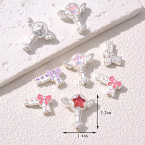 Nueva aleación Fairy Rod Bow pistola con cuentas para DIY joyería pulsera collar teléfono móvil cadena Accesorios - Product Image 2