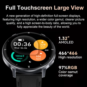 นาฬิกาสมาร์ท<span class=keywords><strong>วอ</strong></span>ทช์สำหรับผู้หญิง หน้าจอ AMOLED รองรับการโทร ติดตามแคลอรี่ รองรับกีฬาหลากหลาย<span class=keywords><strong>ป</strong></span>ระเภท ระบบ Android  กันน้ำระดับ IP68 - Product Image 2