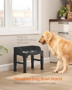 Comederos Dobles para Perros, 5 Alturas Ajustables, Comedero Elevado para Mascotas, Comederos para Comida y Agua para Gatos con Soporte de Acero Inoxidable para Perros - Product Image 4