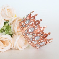 Couronne de cristal baroque mini style bouquet, la plus vendue, pour décorations de gâteaux, diadème de mariée pour la fête des mères et la Saint-Valentin