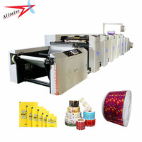 Machine d'impression flexographique horizontale 5 couleurs pour films plastiques non tissés et étiquettes papier, machine d'impression flexo en ligne 1000