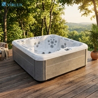 Bain à remous en acrylique pour 6 personnes, spa écologique pour la détente, idéal pour l'utilisation dans la cour.