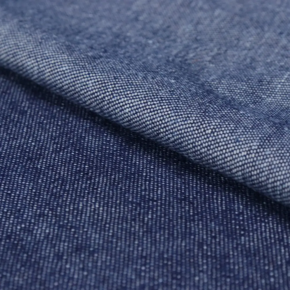 Factory Wholesale Stock Price Stretch Ribbed Twill 100% Cotton Woven Jeans Raw Denim Fabric for Trouser 6 Oz Color Denim Fabric
