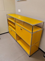 Meuble de cuisine modulaire minimaliste en acier inoxydable, étanche et antirouille, avec charnières à fermeture amortie pour salle à manger et bar