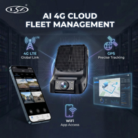 Cámara para Taxi 4G GPS con Doble Lente 1080P, DVR con IA, DMS, Alerta de Fatiga del Conductor + ADAS, Visión Nocturna Starlight