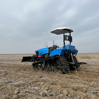 Tracteur agricole à chenilles de 120 CV à faible pression au sol pour les rizières boueuses et les terrains en pente, cultivateur à chenilles