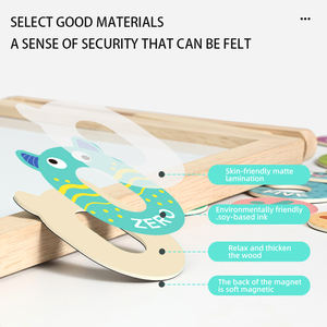 Houten 3-in-1 mini whiteboard met frame voor kinderen en studenten, doe-het-zelf tekenbord, klein whiteboard voor droog uitwisbaar gebruik - Product Image 5