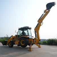 Excavadora de Ruedas 3CX 4WD Estándar, Retroexcavadora Multiusos, Motor Yuchai Euro 5, Capacidad de Cucharón de 1.3 m³, Bomba Dingfeng