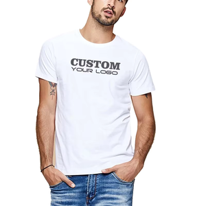 T-shirt vierge 100 % coton à col rond pour homme, personnalisable avec impression de logo, vente en gros - Product Image 2