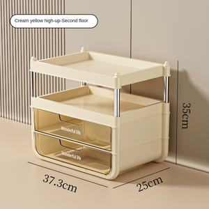 NBD2421 设计家用桌面塑料收纳架，办公室化妆品宠物抽屉式收纳盒，带高多功能架 - Product Image 5