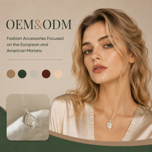 สร้อยคอจี้มุกเทียมทรงบาโรกชุบเงินแบบขายส่ง OEM ODM พร้อมสายสร้อยแบบ Satellite สไตล์วินเทจสำหรับผู้หญิง - Product Image 1