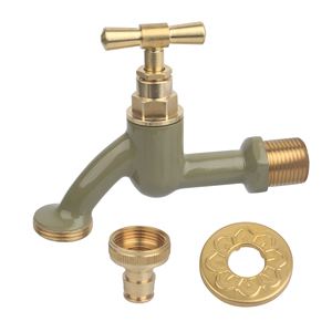 <span class=keywords><strong>Robinet</strong></span> <span class=keywords><strong>mural</strong></span> en laiton pour jardin et cour, avec buse, couleur personnalisable, <span class=keywords><strong>robinet</strong></span> court en laiton avec cache décoratif - Product Image 3