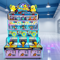 Machine d'arcade à monnayeur Magic Amusement IP Series Battle Vs. Baobao Dragon Shooting pour 3 joueurs, avec lumières clignotantes, en métal et acrylique