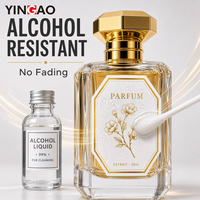 Autocollant personnalisé avec logo de marque en or pour l'emballage, étiquette personnalisée pour les bouteilles de parfums, cosmétiques, shampooings, impression d'autocollants en vinyle