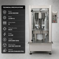 Machine de remplissage sous vide à 12 têtes haute efficacité à prix de gros pour le remplissage de boissons et d'huiles comestibles