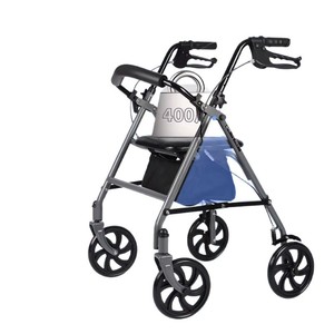 Andador con ruedas para personas mayores con asiento y cuatro ruedas, ligero, plegable, ayuda para la movilidad de ancianos. - Product Image 5