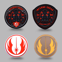 Listo para enviar: Parche de goma 3D de PVC con diseño de robot periférico de juego, insignia de moral, ideal para bolsas de fitness y gorras.