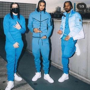 Tuta da Allenamento <span class=keywords><strong>Uomo</strong></span> Fashion NK Tech Fleece Originale in Pile Tecnico e 80% Cotone, Completo Due Pezzi per Palestra e Fitness - Product Image 6