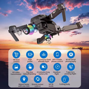 Drone E88 avec Wifi FPV 1080P 4K HD Double caméra RC Quadricoptère sans balais Hot 13 Minutes Mini RC Pliable longue portée Cadeau E88 UAV - Product Image 2