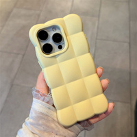 Coque personnalisable DIY tendance pour iPhone 18 17 16 Pro Max, effet nuage 3D, toucher doux, protection intégrale antichoc, couleur unie mignonne