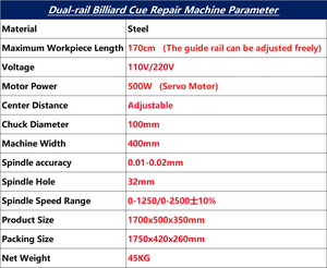 <span class=keywords><strong>Torno</strong></span> manual de doble mandril para reparación de tacos de billar con cuerpo de fundición, base de aluminio y accesorios - Product Image 3