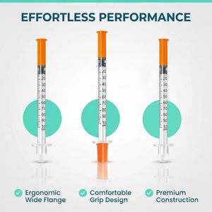 Seringue à insuline stérile 1 ml 0,5 ml pour usage vétérinaire 27G 29G 30G 31G 32G - Product Image 6