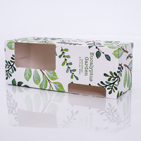 Boîte pliable en carton blanc avec logo personnalisé imprimé en CMJN, emballage de vente au détail pour cosmétiques et soins de la peau, double fermeture à rabat