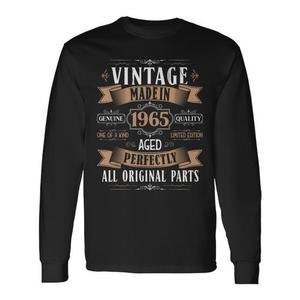 T-shirt vintage à manches longues pour homme, anniversaire 1965, cadeau pour le 60e anniversaire, parfaitement vieilli, toutes les pièces sont originales - Product Image 1