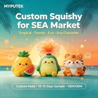 Jouet Squishy en PU à Remontée Lente pour le Marché ASEAN, Design Tendance, Balle Anti-Stress, Couleur Personnalisée, OEM