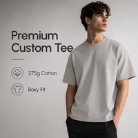 T-shirts décontractés pour hommes à manches courtes, style hip-hop, coupe ample, impression DTG, 100 % coton, 275 g/m², haute qualité, vente en gros