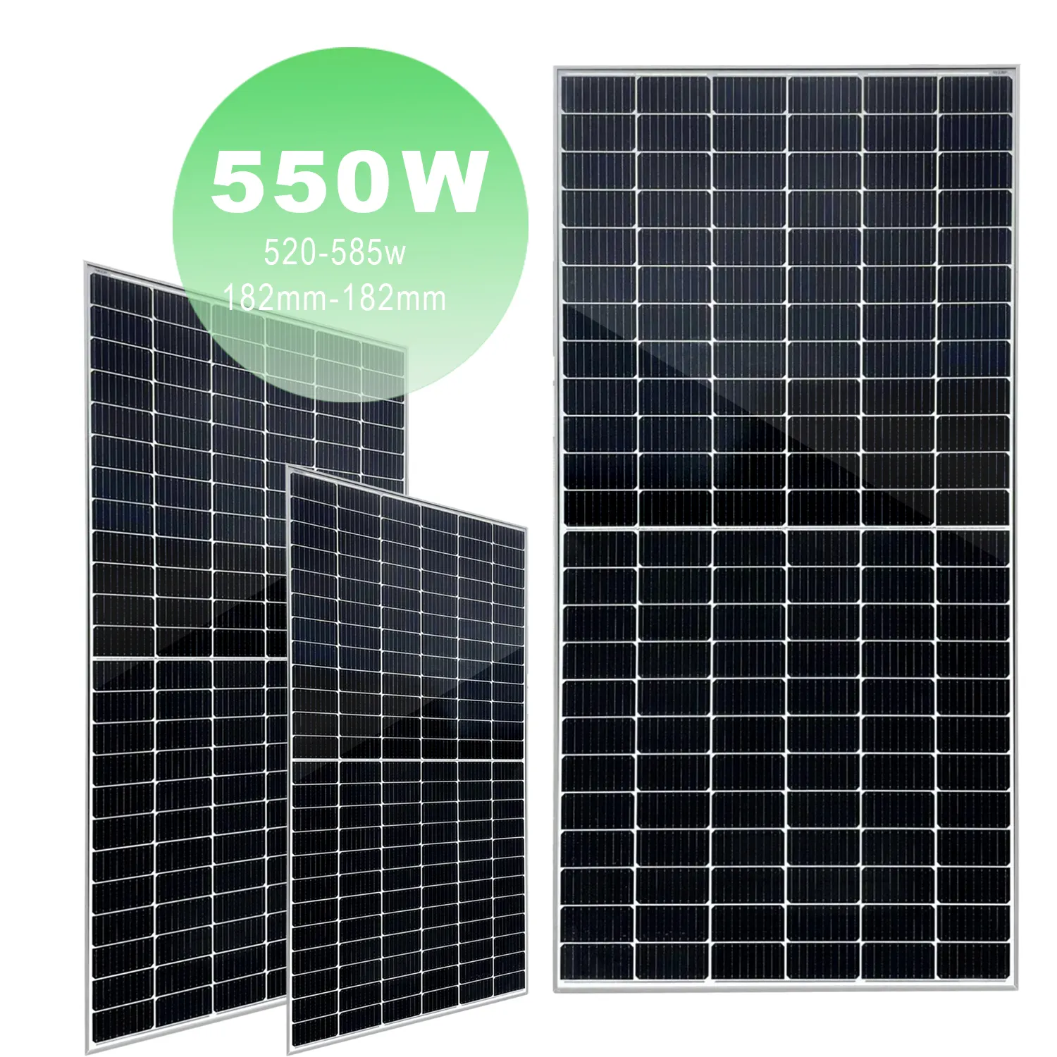 Preço de atacado Mono Painel Solar Ce Tuv Trina Bifacial Módulo Solar De Vidro Duplo 500W 550W 530W Para Sistema De Energia