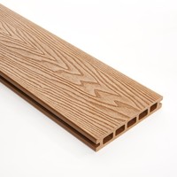 Planches de terrasse extérieures en composite bois-plastique (WPC) à grain de bois profond pour jardin, patio et terrasse