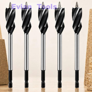 Evian Tools Punte <span class=keywords><strong>per</strong></span> Trapano a Spirale <span class=keywords><strong>per</strong></span> Legno con Attacco da 1/4, a 4 Taglienti, <span class=keywords><strong>Punta</strong></span> Autofilettante <span class=keywords><strong>per</strong></span> <span class=keywords><strong>Fori</strong></span> in Legno, Serrature di Porte e Armadi - Product Image 5