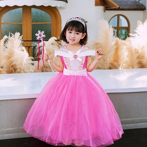 AuroraTulle Pink Princess <span class=keywords><strong>Aurora</strong></span> Girls TV & Movie Costume Dress Vestido <span class=keywords><strong>DE</strong></span> BODA largo y traje <span class=keywords><strong>de</strong></span> cumpleaños para niños Ropa - Product Image 5