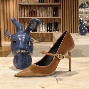 Zapatos de Tacón Alto de Diseño para Mujer, Cómodos y a la Moda, Tacón Delgado de 8 cm, Estampado de Leopardo, Zapatos de Oficina, Logotipo Personalizado - Product Image 3