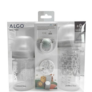 Set di 4 biberon ALGO Hotsale con catena per ciuccio, regalo per neonati - Product Image 5