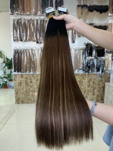 Alliexpress-<span class=keywords><strong>extensiones</strong></span> de cabello humano con doble cinta, pelo ruso remy, color rubio ombré, <span class=keywords><strong>balayage</strong></span>, gran oferta - Product Image 4