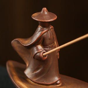 Bâton d'encens créatif en céramique antique avec encens au bois de santal, Ombre <span class=keywords><strong>solitaire</strong></span> de rivière froide, aromathérapie d'intérieur, d'inspiration zen - Product Image 3