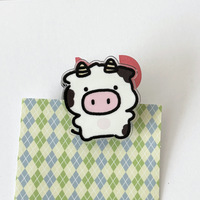 Vente chaude Personnalisé Mignon Animal Acrylique Clip Dessin Animé Porte-Notes pour École Bureau Papeterie Cadeau Kawaii PP Joint Pince Décor