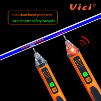 VICI-Bolígrafo de prueba de luz de sonido de inducción inteligente para electricista, pluma de prueba de voltaje de punto de rotura, cable vivo neutro