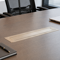 Mobilier de bureau intelligent en alliage d'aluminium de type européen Prise de courant motorisée pour table à rotation rabattable Prise de courant