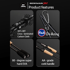 Canne à pêche universelle légère Takuma P1 en fibre de carbone 30T+40T avec guides <span class=keywords><strong>Fuji</strong></span> complets pour toutes les eaux de pêche - Product Image 3