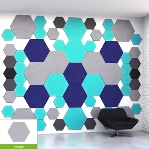 Moda ses geçirmez duvar dekorasyon akustik yatak odası duvar panelleri DIY 100% polyester duvar brood malzeme ses yalıtım panelleri