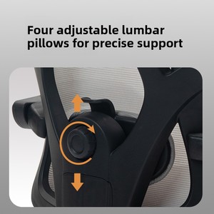<span class=keywords><strong>Chaise</strong></span> ergonomique en maille avec accoudoirs, pivotante, à roulettes, <span class=keywords><strong>protection</strong></span> lombaire, réglable en hauteur, pour <span class=keywords><strong>bureau</strong></span>, dortoir et e-sport (pour hommes) - Product Image 2