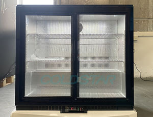 Mini réfrigérateur à double porte, porte en verre, refroidisseur de bar arrière, réfrigérateur à bouteilles de bière sous le comptoir - Product Image 5