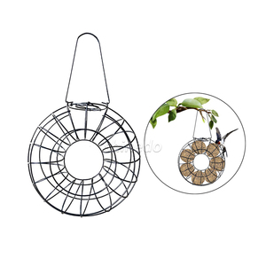 Fat Ball Birds Feeder Dumpling Grease Ball Holder Colgante al aire libre Malla de metal Alimentación Wild Birds Grease Holder Birds Feeder - Product Image 5